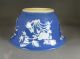19th C.  Chinese Planter Blue Ground With Overglaze White Flowers Second One Pots photo 6