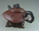 Fine Old Chinese Yixing Swarestone Teapot With Bamboo And Chinese Poem Teapots photo 2