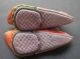 Antique Chinese Silk Shoes For Bound Feet Lotus Slippers Embroidery L 11 Cm Robes & Textiles photo 2