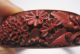 Vintage Chinese Cinnabar Carved Flowers Hinged Bracelet Bangle Bracelets photo 2