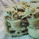 Old Carved White Soap Stone Soapstone Garden Desk Set Smoking Stand Other photo 4