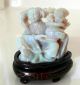 Antique Chinese Carved Opal Figure Of Woman With Urn Of Flowers On Stand Men, Women & Children photo 2