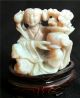 Antique Chinese Carved Opal Figure Of Woman With Urn Of Flowers On Stand Men, Women & Children photo 4
