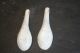 Pair Of Antique Chinese Rose Medallion Hand Painted Porcelain Spoons Signed Other photo 8