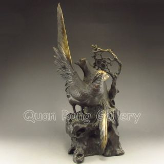 Chinese Bronze Statue - Magpie Nr photo