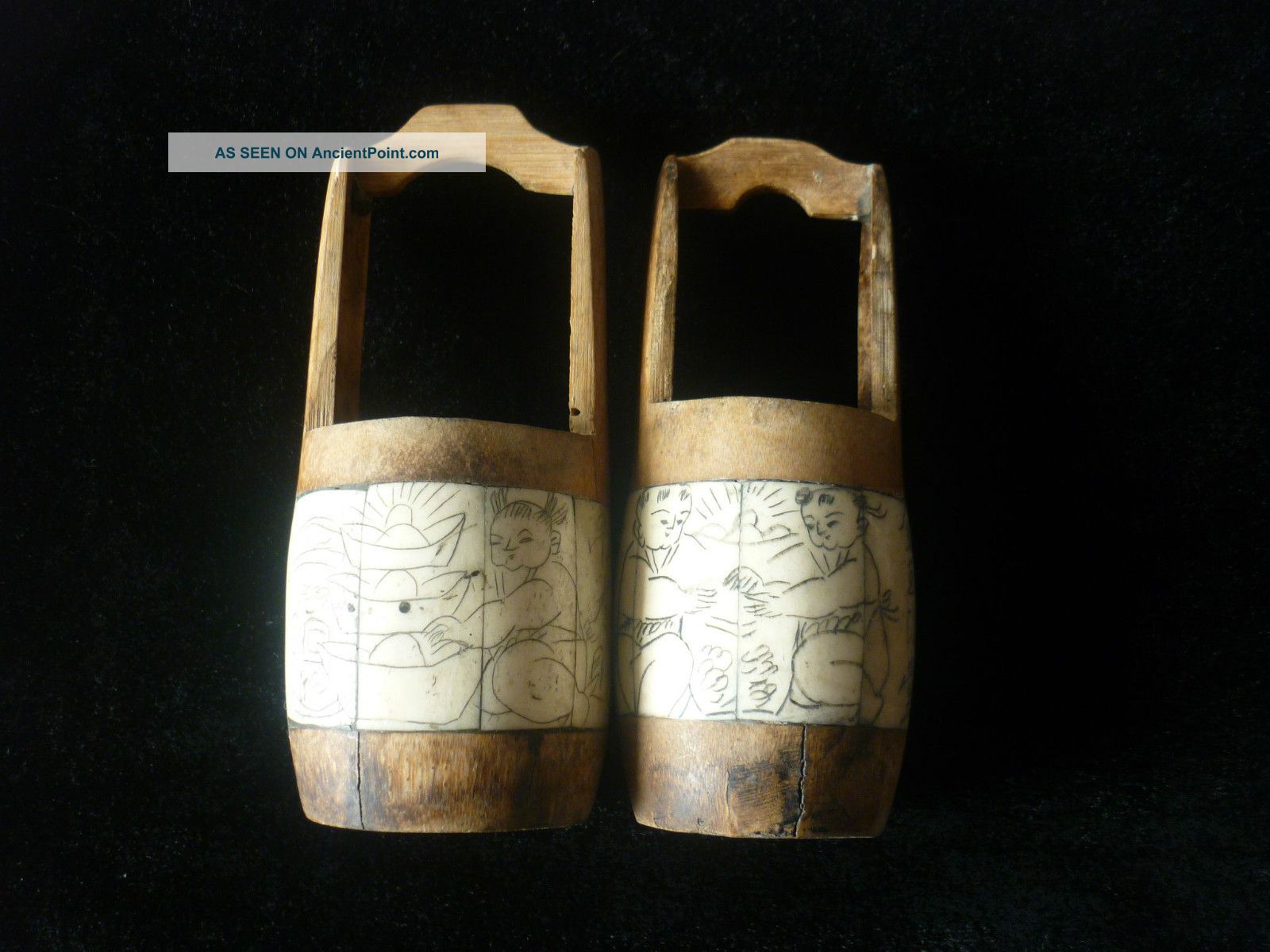 Grandpa To Stay Baby Bamboo Barrels Carved Characters Other photo