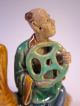 Antique Chinese Mudman On Koi Fish Figure W/wheel - Shekwan - Shiwan - Clay Mudmen Men, Women & Children photo 2