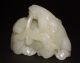 Antique Chinese Carved White Jade Horse Figure Statue Wood Stand Horses photo 5