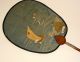 Fine Antique Chinese Silk Embroidered Fan Wood & Ox Bone Handle Birds Embroidery Fans photo 9