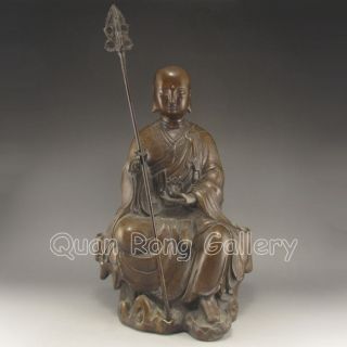 Chinese Bronze Statue - Buddha Tang Xuan Zang Nr photo