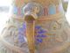 China Antique Copper Base Enamel Vase Lamp（lights Still Work） Vases photo 7