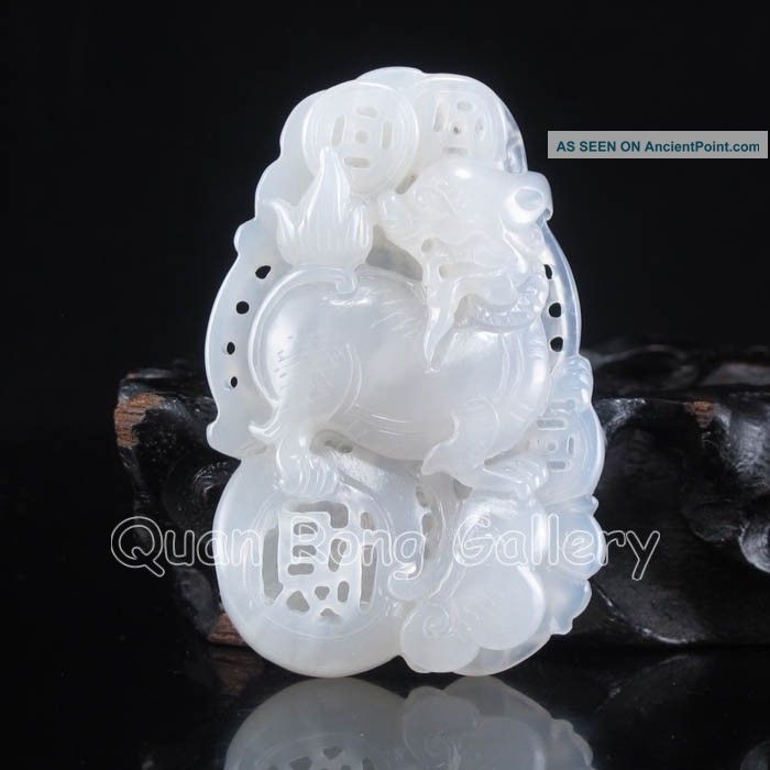 Chinese Hetian Jade Pendant - Pi Xiu Dragon Nr Necklaces & Pendants photo
