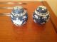 Antique Prunus Blossom Chinese Blue White Small Porcelain Ginger Jars - Pair Lids Pots photo 2