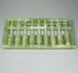Fine Handmade Chinese Jade Abacus Chinese Tradition Calculator photo