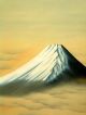 Kakejiku Hanging Scroll,  Japanese Jiku Mt.  Fuji,  Signed: 玉峰 Gyoku - Ho Paintings & Scrolls photo 2