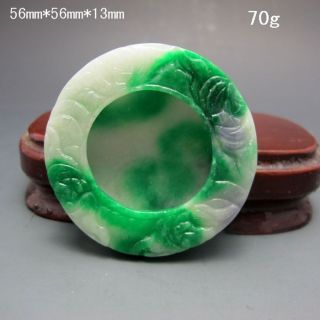 100% Natural Jadeite A Jade Hand - Carved Brush Washer Nr/bg2266 photo
