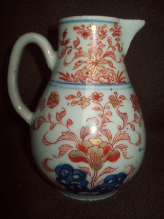 Rare Unusual Late 17thc Chinese Imari Kangxi Period Porcelain Jug Pitcher Vase photo