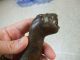 Very Rare East Indian India Bronze Antique Tiger Form Hilt Or Grip From A Sword India photo 9