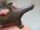 Very Rare East Indian India Bronze Antique Tiger Form Hilt Or Grip From A Sword India photo 4