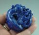Fine Old Chiese Lapis Lazuli Carved Double Pixiu Carving Other photo 6