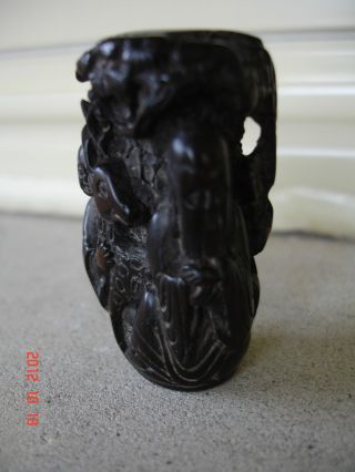 Antique Chinese Fine Inticate Small Wood Carving photo