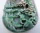 Natural Dushan Green Jade Chinese Carved Pine Trees Old Man Statue Nr Other photo 5