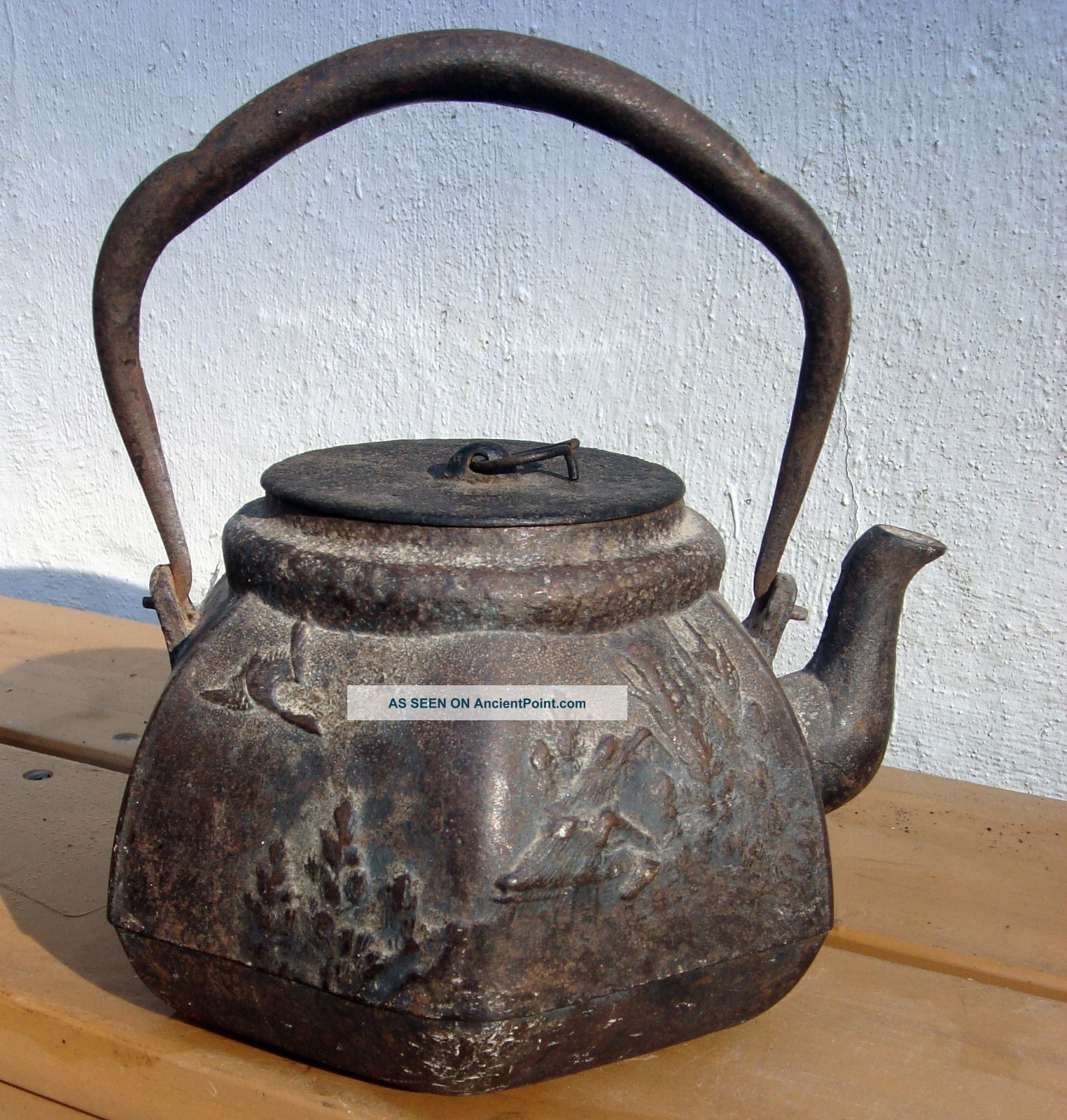 Antique Asian Japanese Chinese Iron Pre 1800s Tetsubin Teapot Unknown photo