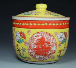 Chinese Handwork Porcelain Flower Old Pot photo