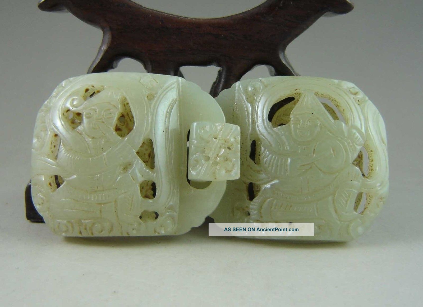 Exquisite Chinese Hetian Jade Carved Human Daikou Other photo