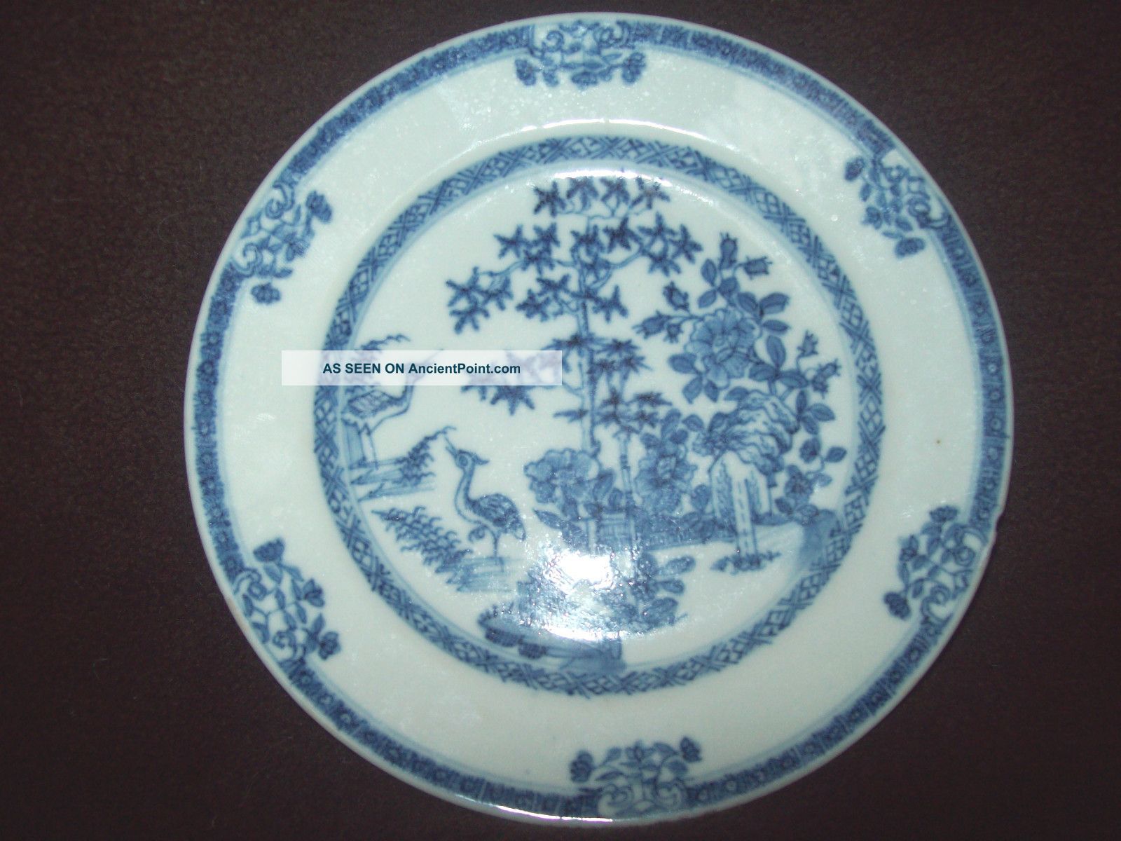 Fine 18thc Chinese Blue & White Qianlong Period Porcelain Saucer Plate Vase Plates photo