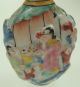 Antique Chinese Hand Painted Snuff Porcelain Porcelaine Bottle Glass Pottery Snuff Bottles photo 5