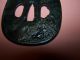 Old Japanese Samurai Sword Tsuba,  With Insect Design (fly And Leaves) Other photo 2