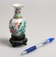 19th C Antique Miniature Chinese Hand Painted Famille Rose Porcelain Vase &stand Vases photo 4