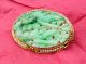 Very Fine Chinese Jade Gold And Seed Pearl Carved Brooch Necklaces & Pendants photo 2