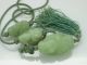 Antique Chinese Neclace With Three Jade Budda Figues Necklaces & Pendants photo 1
