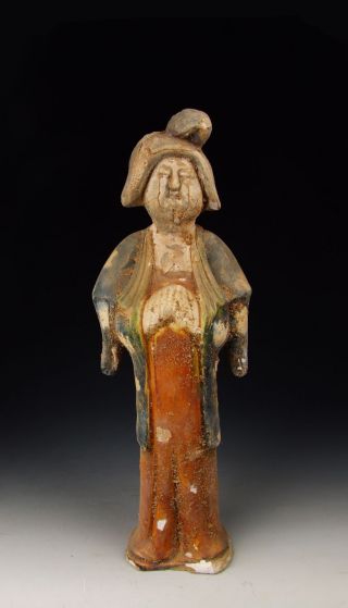 Tang Dynasty Tri - Colored Pottery Royal Lady photo