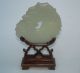 Antique Carved Jade Fish On Wooden Stand. . . . Ornaments photo 1
