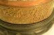 An Antique Japanese Ladies Circular Trinket Box,  Copper Plated Antimony/pewter Boxes photo 5