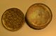 An Antique Japanese Ladies Circular Trinket Box,  Copper Plated Antimony/pewter Boxes photo 7