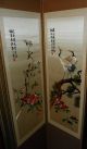 Vintage Silk Embroidered Korean Room Divider 8 Panels Birds & Flowers Korea photo 2
