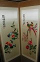 Vintage Silk Embroidered Korean Room Divider 8 Panels Birds & Flowers Korea photo 3