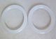 2 Vintage To Modern Chinese Transparent White Agate Oval Bangle Bracelets Bracelets photo 1