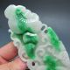 100% Natural Jadeite A Jade Hand - Carved Statues - Ruyi/lingzhi&bat Nr/pc2354 Other photo 1