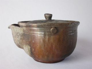 Japanese Vintage Bizen Ware Teapot Hobin W/sign; 5.  6 