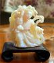 Antique Chinese Carved Opal Figure Of Woman With Flower & Flowing Scarf Men, Women & Children photo 1