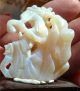 Antique Chinese Carved Opal Figure Of Woman With Flower & Flowing Scarf Men, Women & Children photo 2