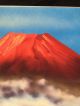 212 Aka Fuji (red Mt.  Fuji) Shikishi Japanese Antique Item Paintings & Scrolls photo 1