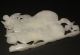 Antique Chinese Carved White Jade Figural Table Screen Birds Fan Shaped Birds photo 10