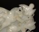 Antique Chinese Carved White Jade Figural Table Screen Birds Fan Shaped Birds photo 3