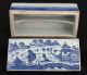 Antique Blue & White Canton China,  Export Porcelain - - - - - Rare: Brush Box Boxes photo 2